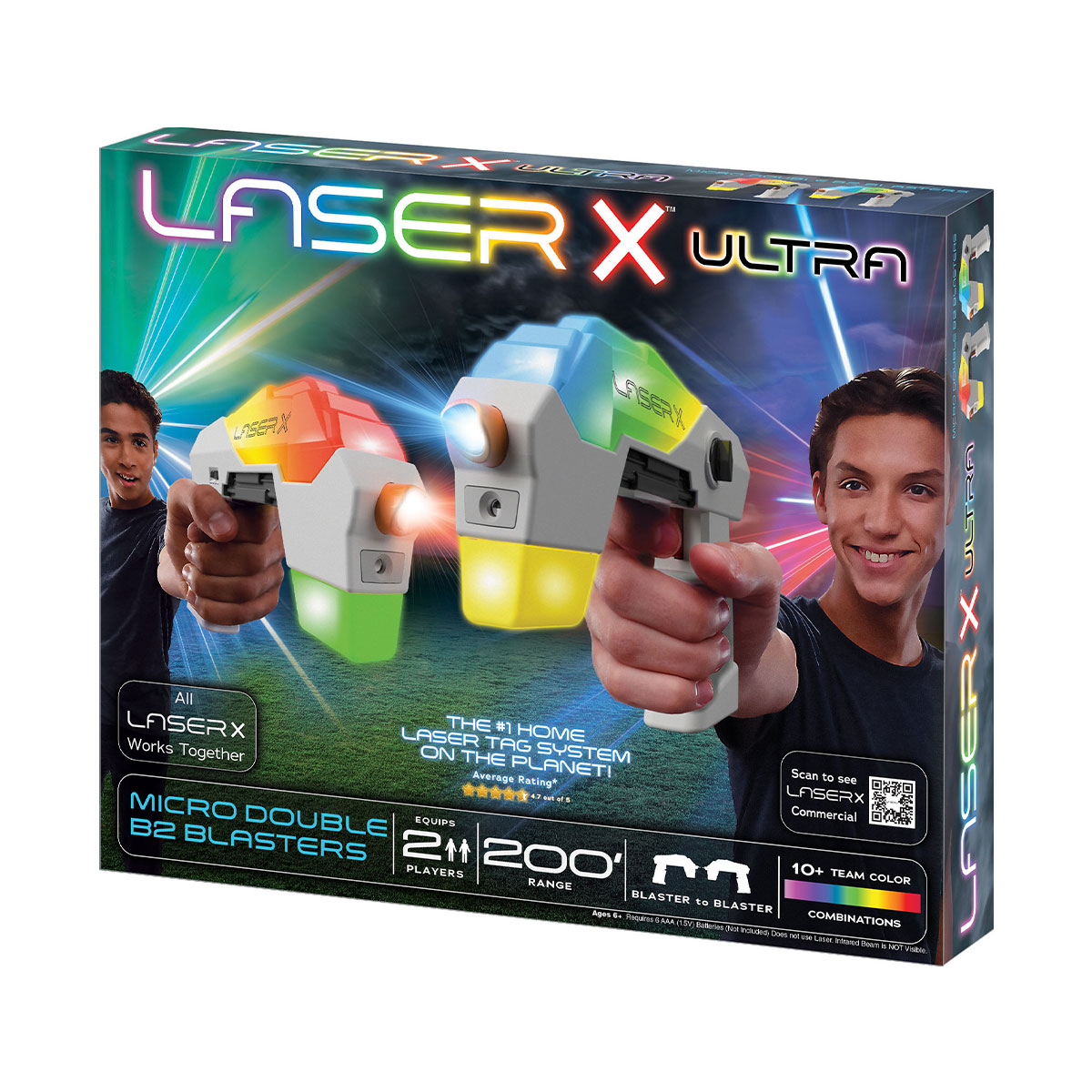 Ігровий набір для лазерних боїв Laser X Ultra Micro для двох гравців Black — превʼю 10