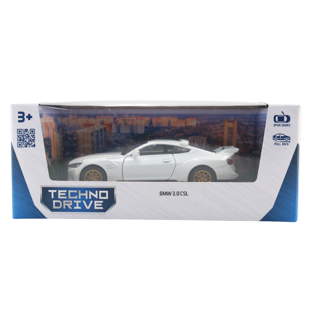 Автомодель Techno Drive BMW 3.0 CSL металева 1:42 Біла — превʼю 23