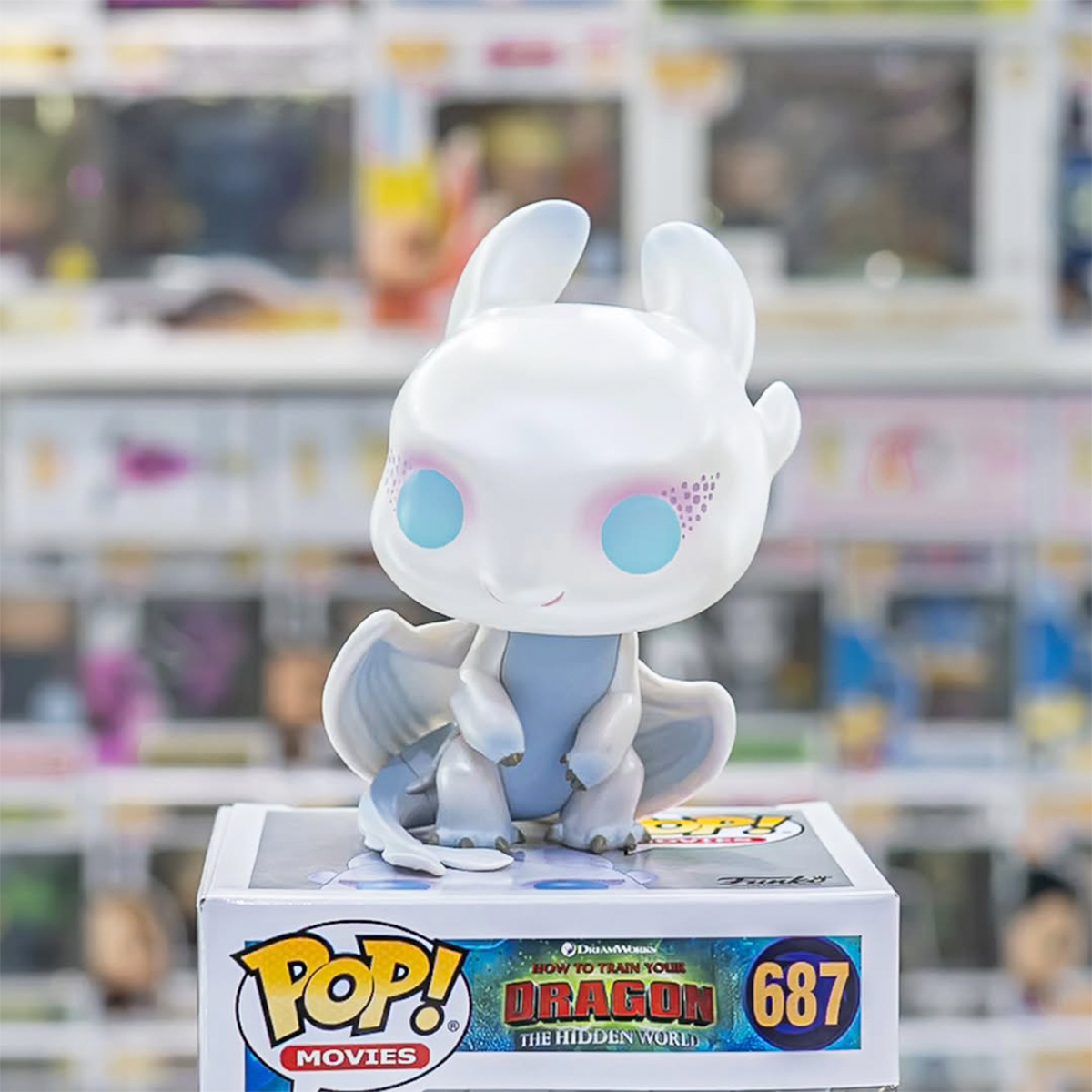Колекційна ігрова фігурка Як приборкати дракона Денна Фурія - Funko Pop Light Fury — превʼю 6