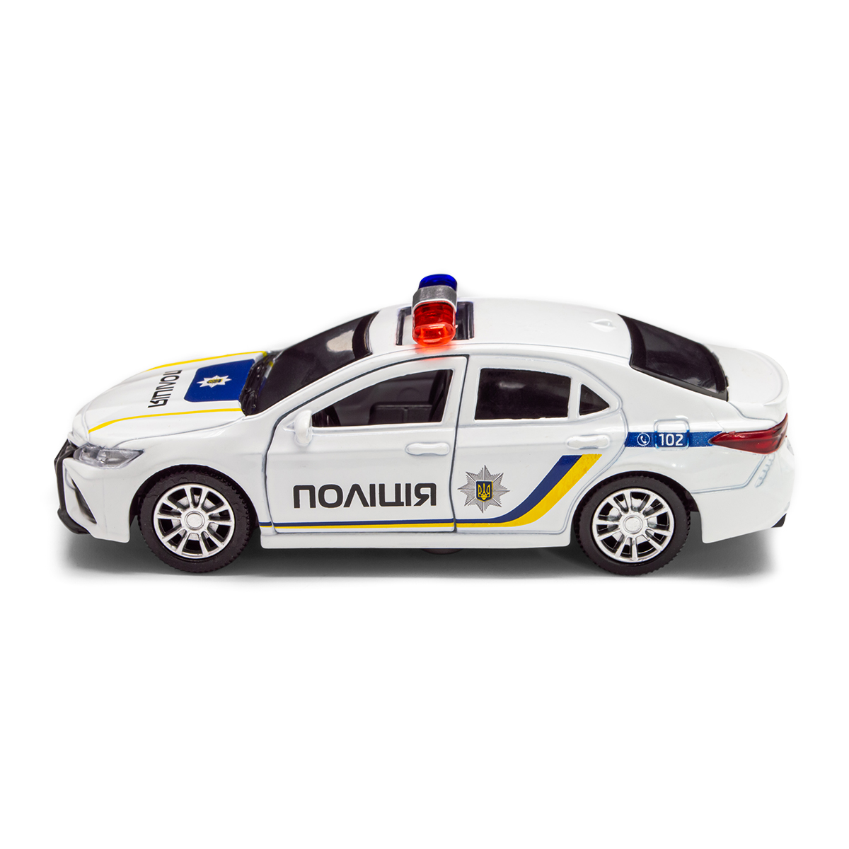 Автомодель Toyota Camry Поліція металева 11,8 см Біла — превʼю 23