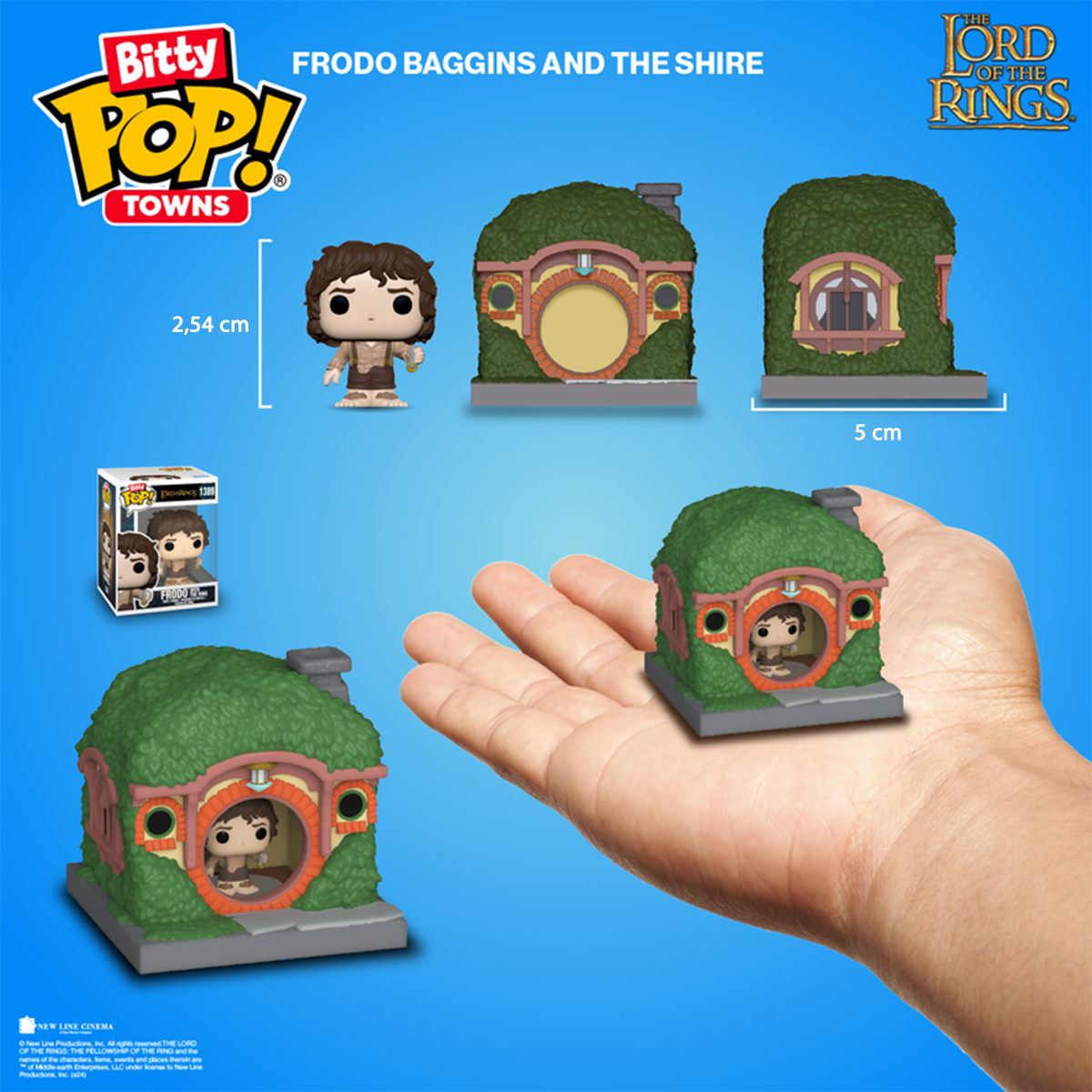 Набір фігурок Funko Bitty POP! Town Фродо Беггінс і хатинка 2,5 см — превʼю 3