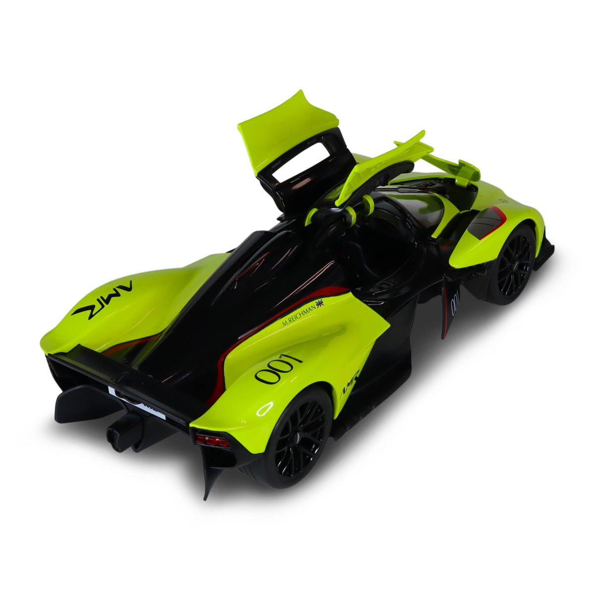 Автомодель Aston Martin Valkyrie Techno Drive 1:18 Жовта металева — превʼю 18