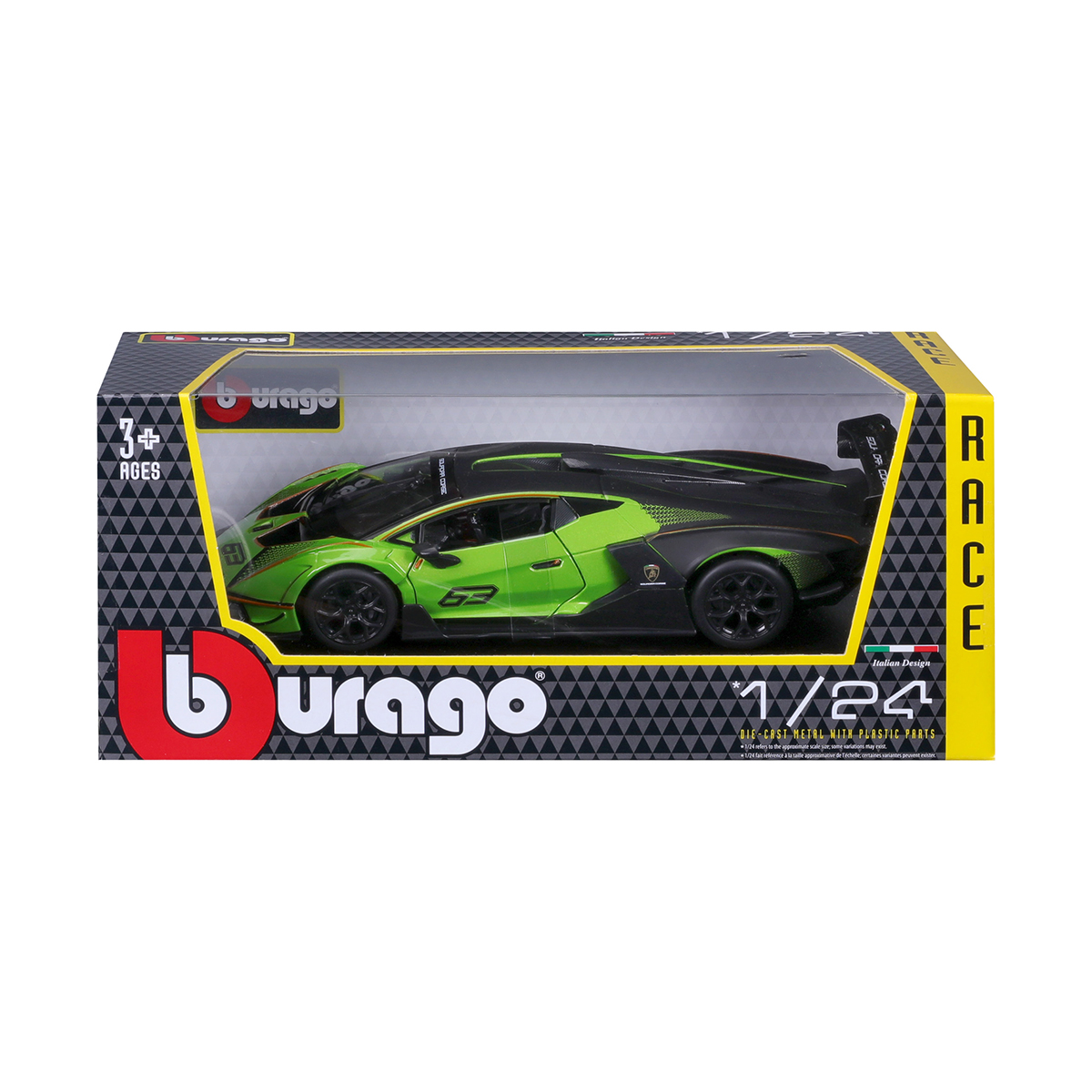 Колекційна автомодель Lamborghini Essenza SCV12 Bburago 1:24 Зелена — превʼю 20