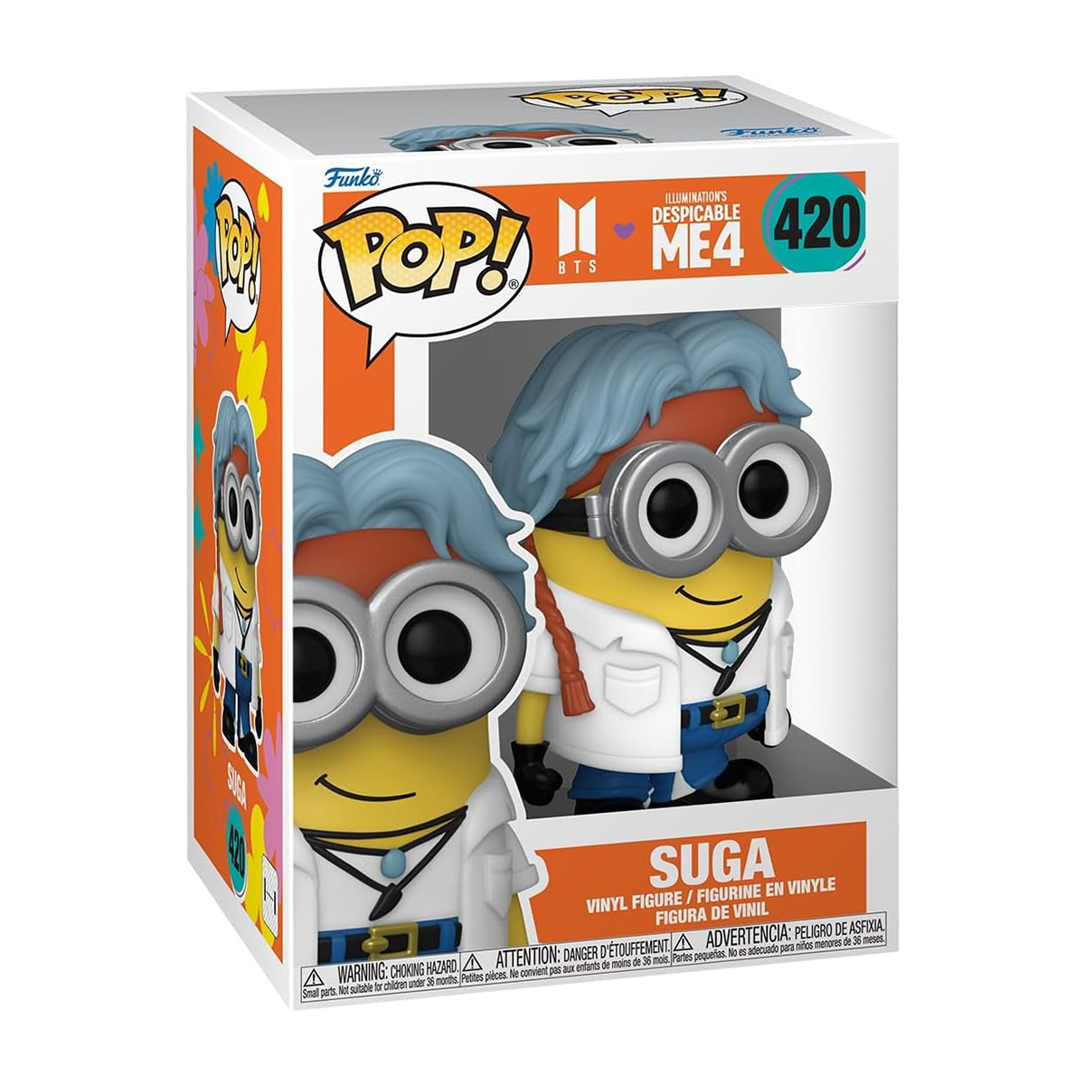 Колекційна ігрова фігурка Minions x BTS - Suga Funko POP серія яскрава — превʼю 3