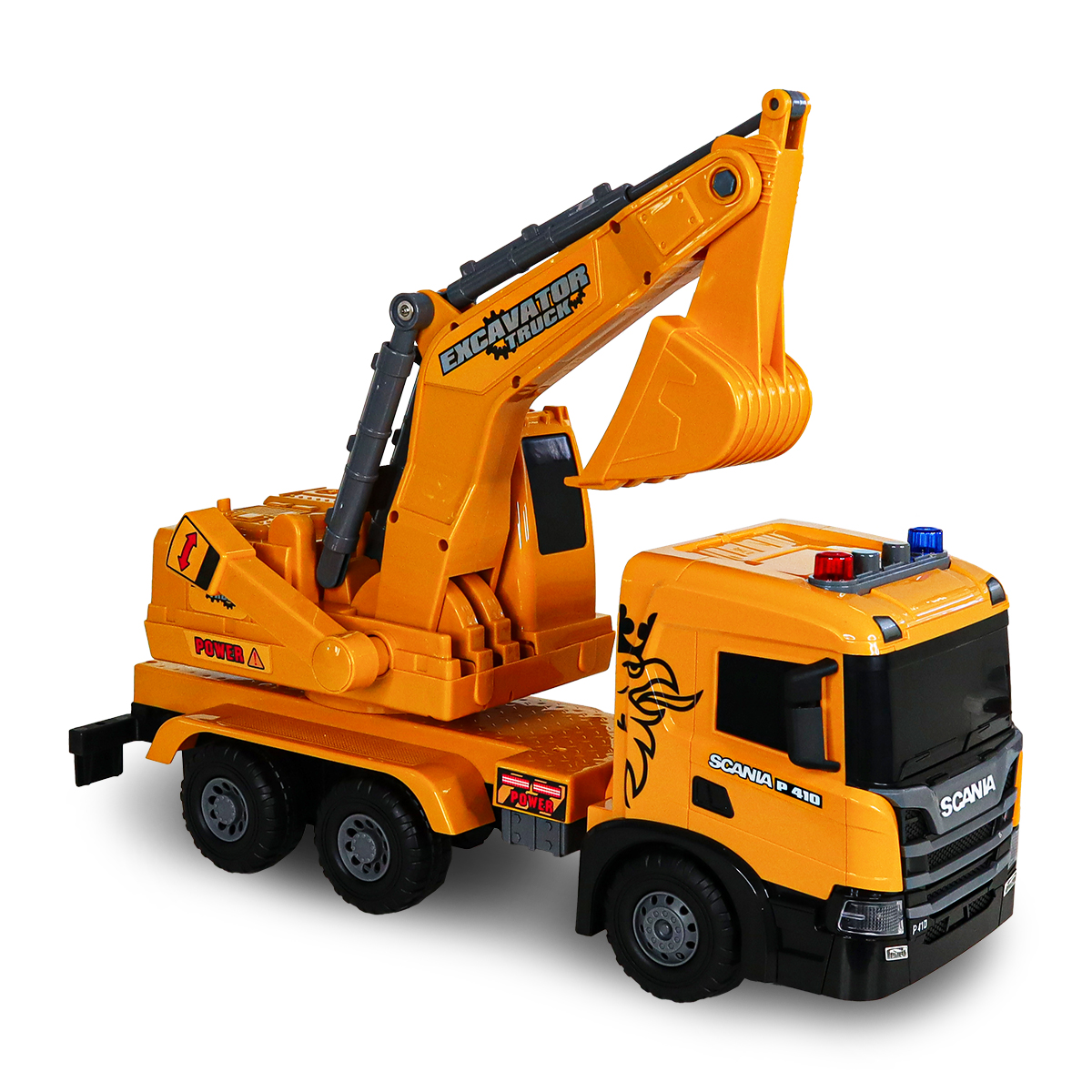 Екскаватор Scania TechnoDrive Super Big Truck 55 см зі світлом та звуком — превʼю 27