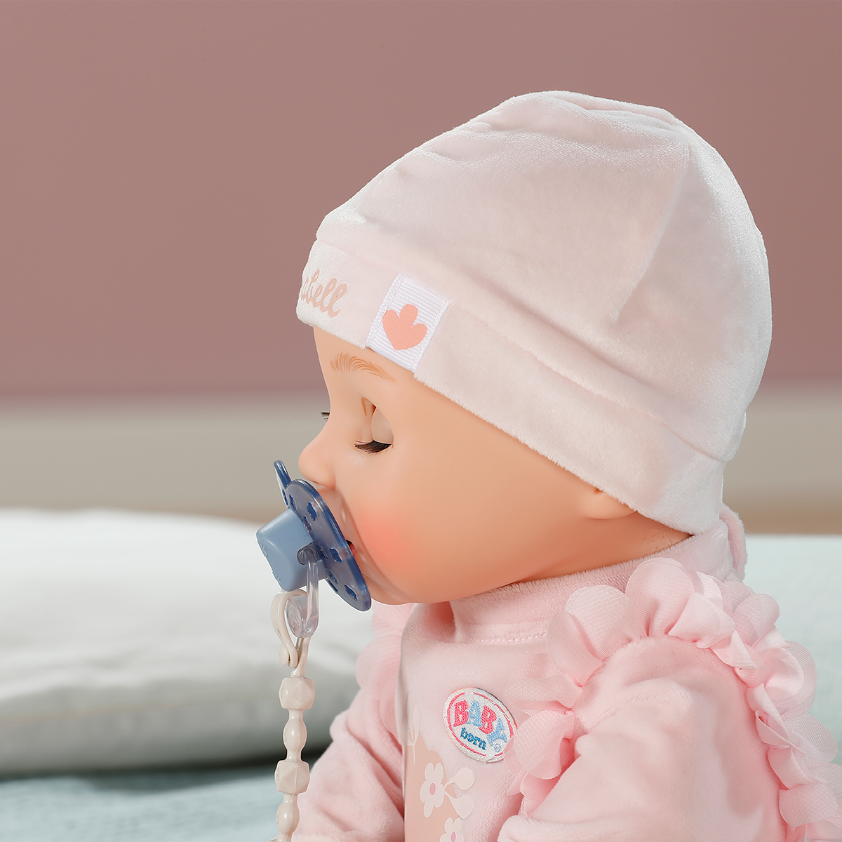 Пустушка для ляльки Baby Born з кліпсою та ланцюжком Блакитна — превʼю 10
