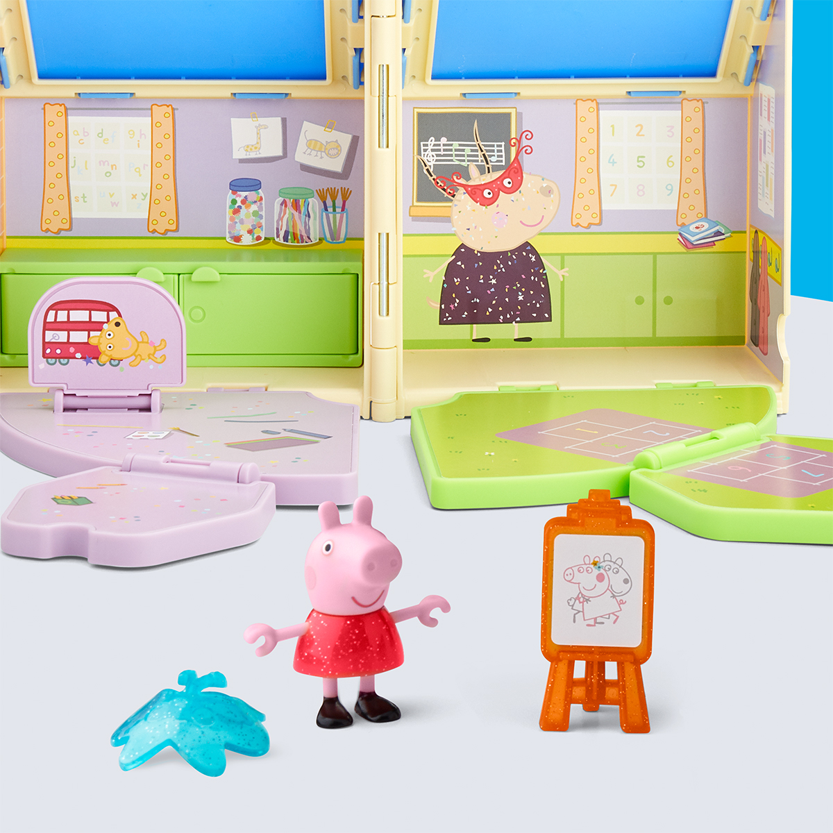 Ігровий набір дитячий садок Пеппи з фігуркою Peppa Pig Pop-Up 7.5 см Багатоколірний — превʼю 19