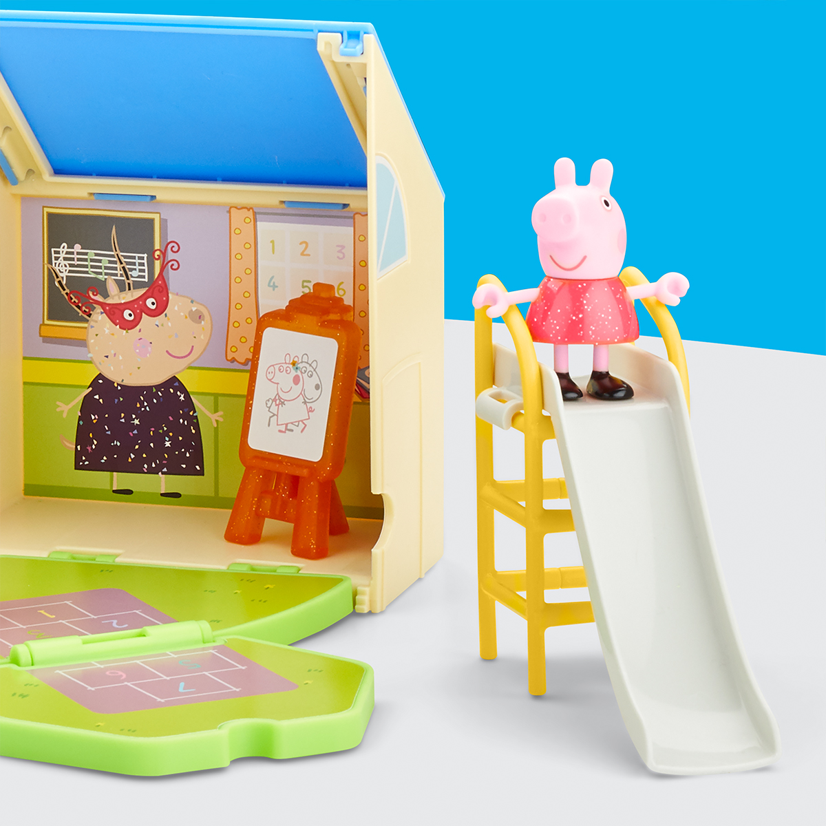 Ігровий набір дитячий садок Пеппи з фігуркою Peppa Pig Pop-Up 7.5 см Багатоколірний — превʼю 20