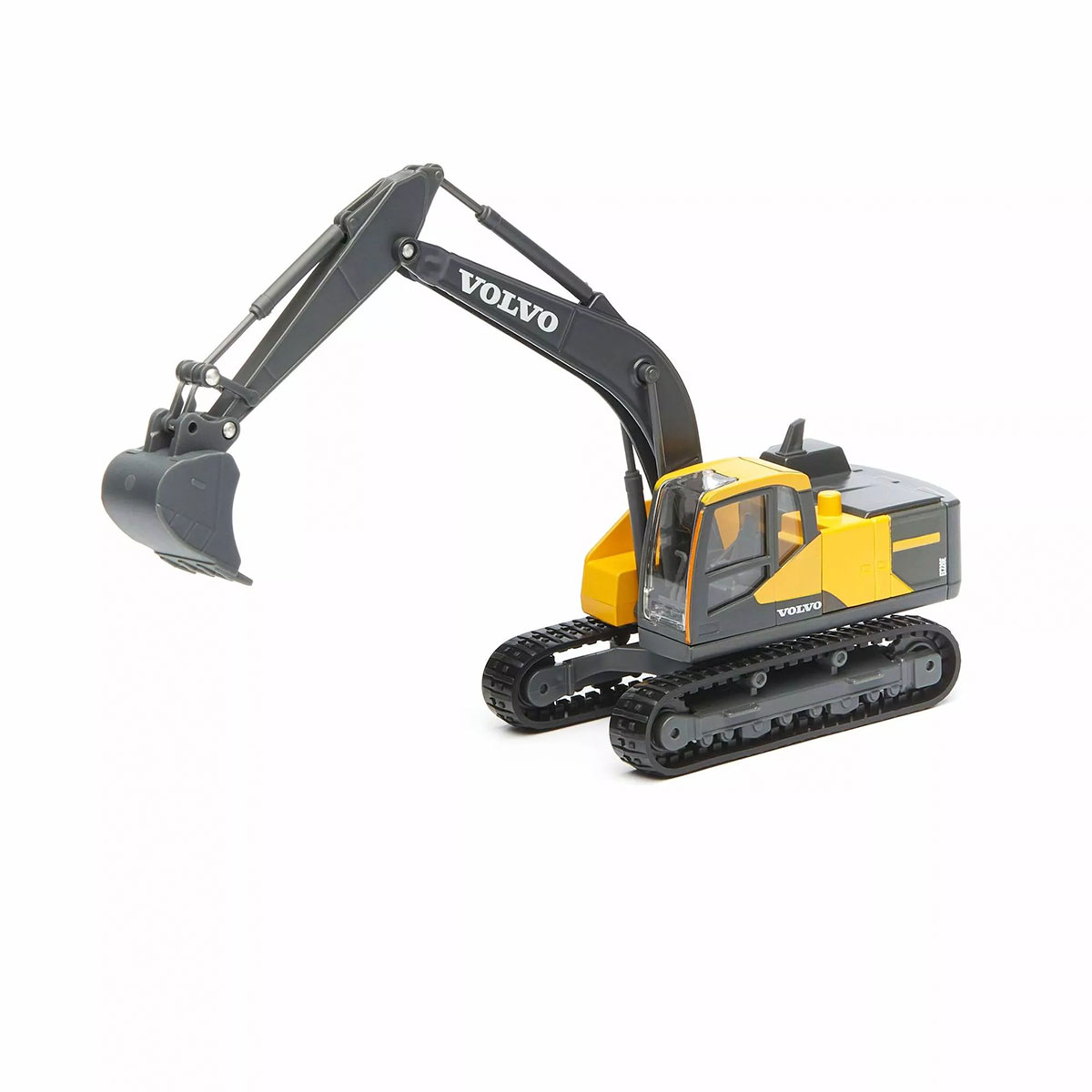 Екскаватор Bburago Volvo EC220E 1:50 металевий гусеничний Жовто-чорний — превʼю 11