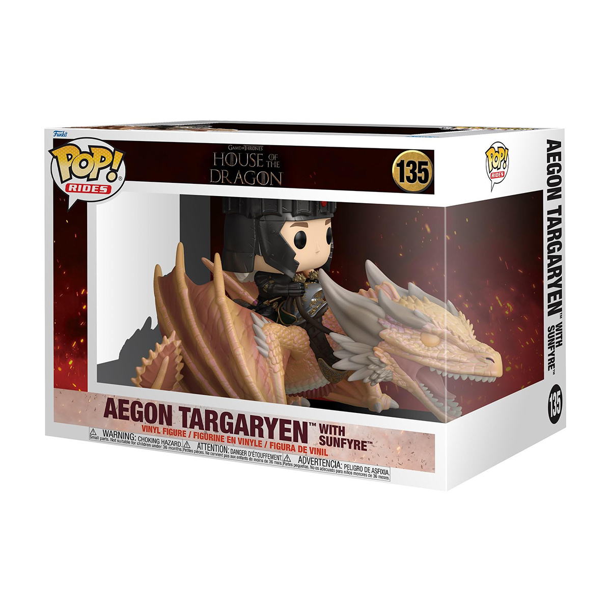 Колекційна ігрова фігурка Funko POP Rides Дім Дракона - Ейґон Тарґарієн Сонцежар — превʼю 4