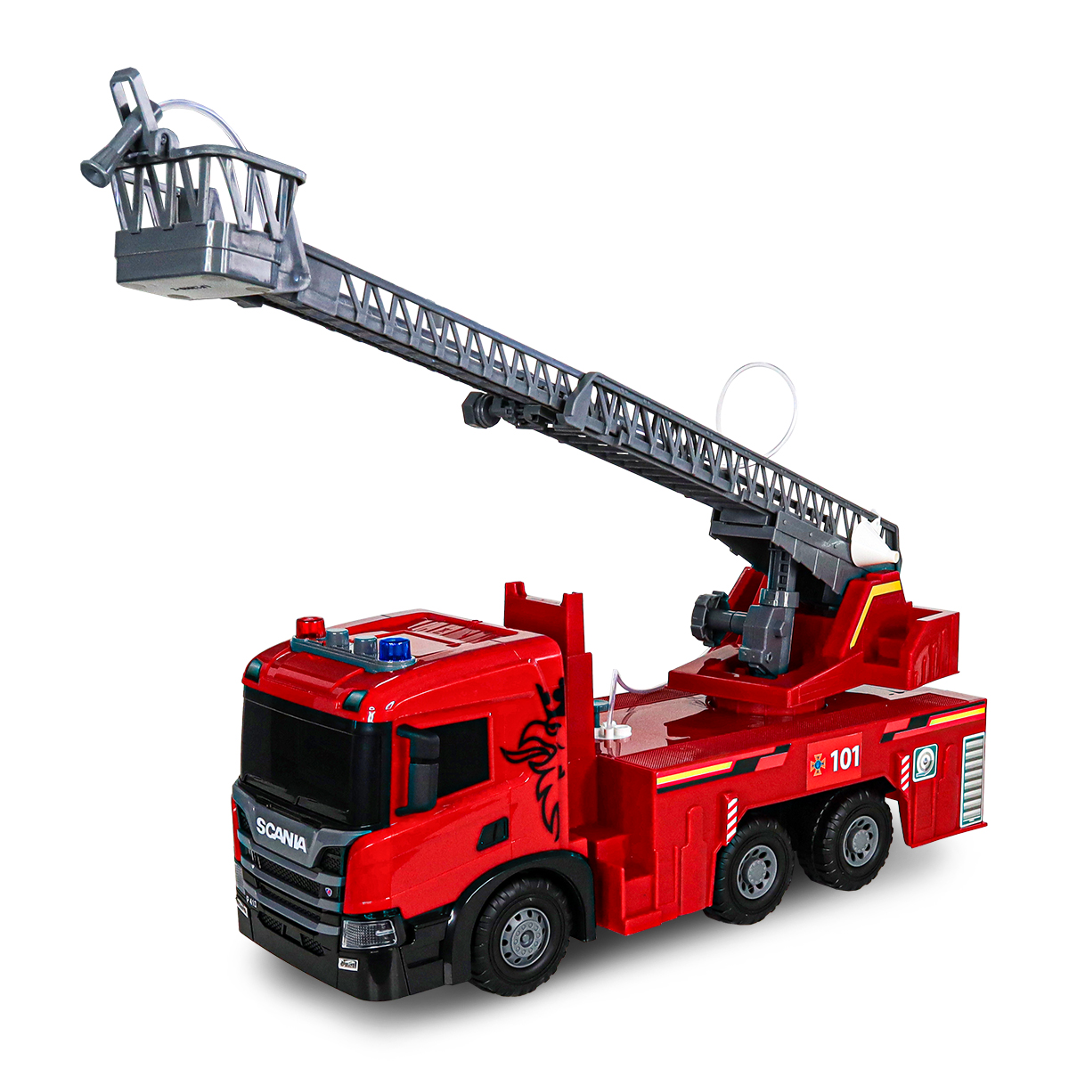 Пожежна машина Techno Drive Super Big Truck Scania 51,5 см зі світлом та звуком — превʼю 26