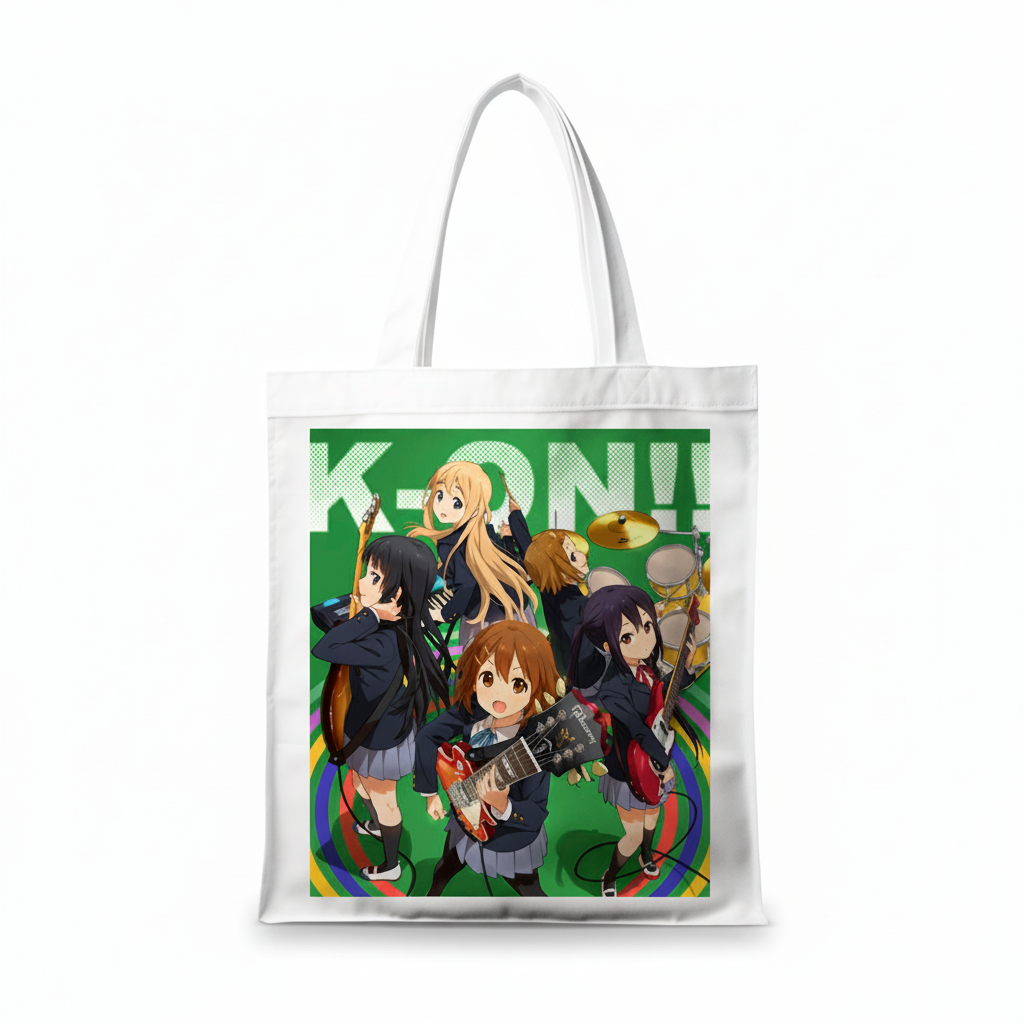 Сумка-шопер К-он! K-On! 39x35 см біла з габардину 11335 — превʼю 2