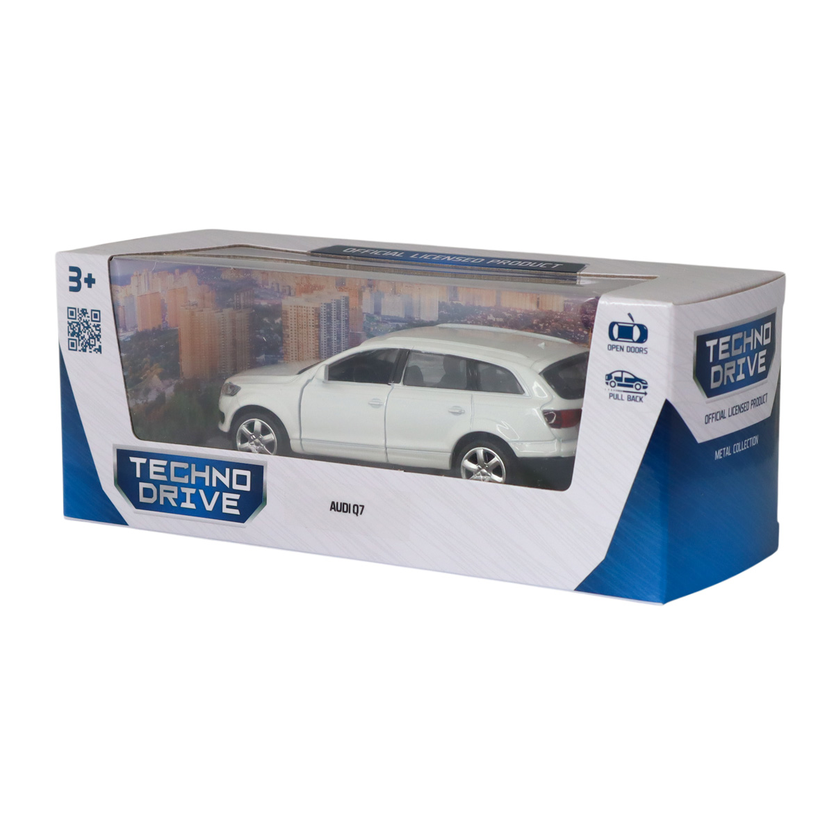 Автомодель Audi Q7 металева 1:43 Techno Drive Біла — превʼю 19