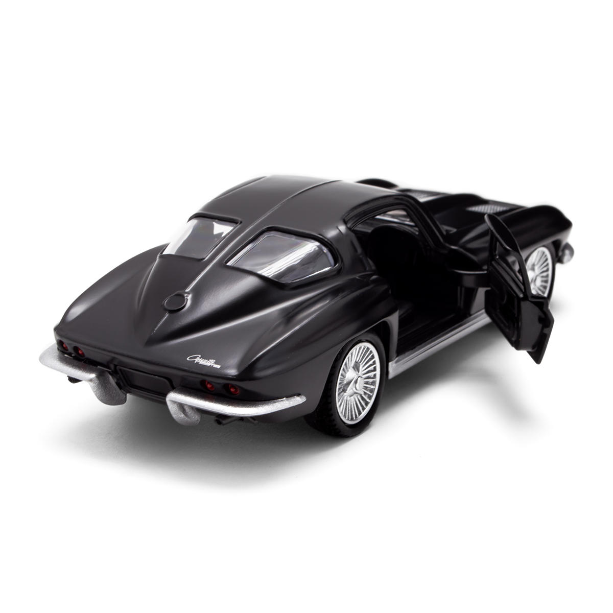 Автомодель Chevrolet Corvette Split Window 1963 металева 1:35 Матова чорна — превʼю 17