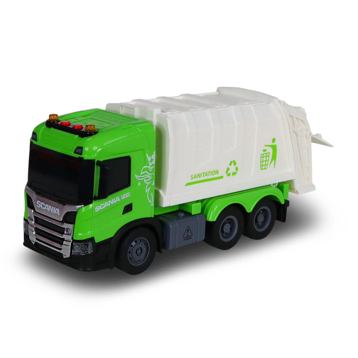 Автомодель TechnoDrive Big Truck Сміттєвоз Scania 28 см зі світлом та звуком — превʼю 12
