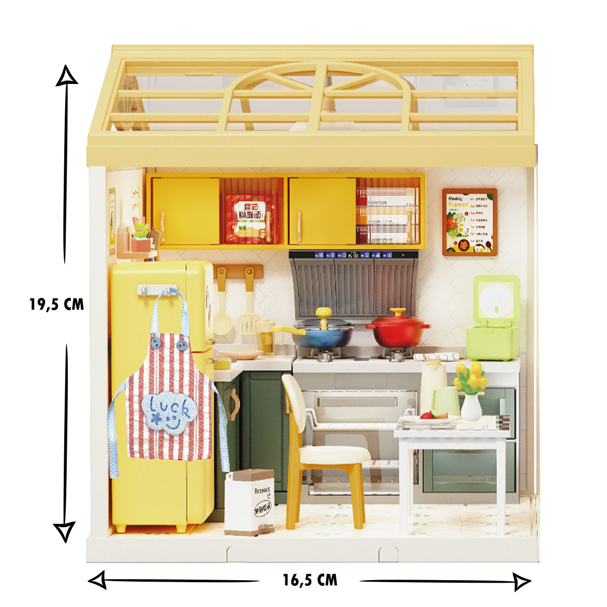 Конструктор-румбокс Mini House Кухня з підсвіткою 16.5x16.5x19.5 см — превʼю 4