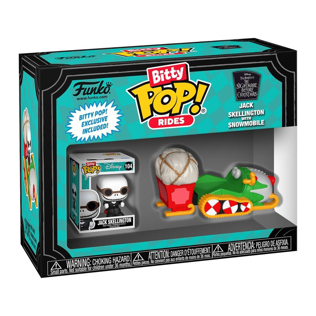 Фігурка Funko Bitty Pop! Ride — Джек Скеллінгтон (Jack Skellington) та снігохід — превʼю 5