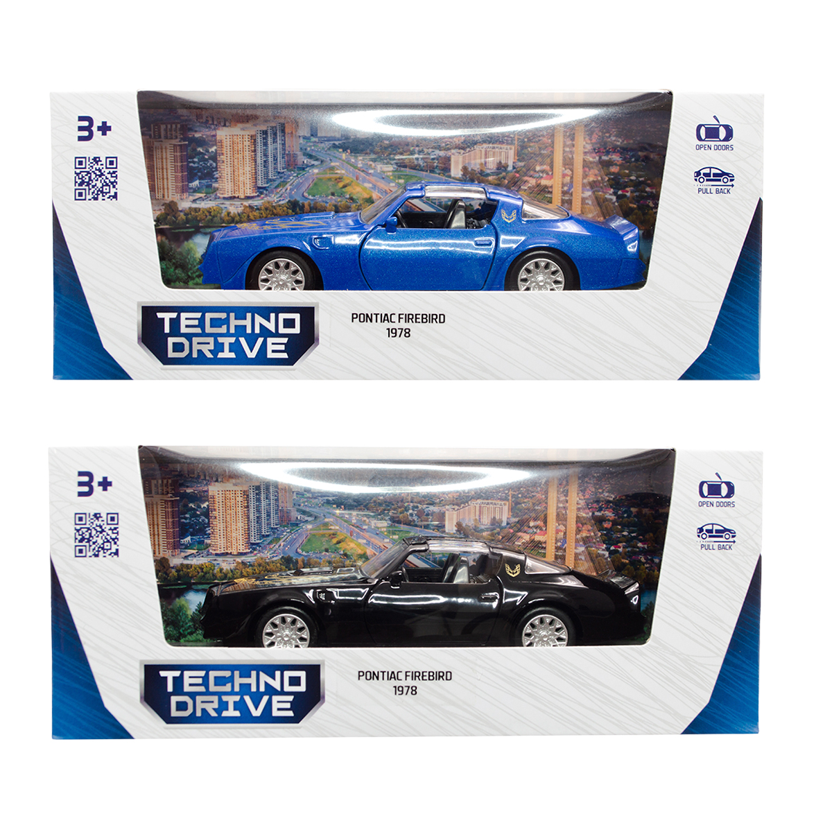 Автомодель TechnoDrive Pontiac Firebird 1978 металева 1:40 — превʼю 22
