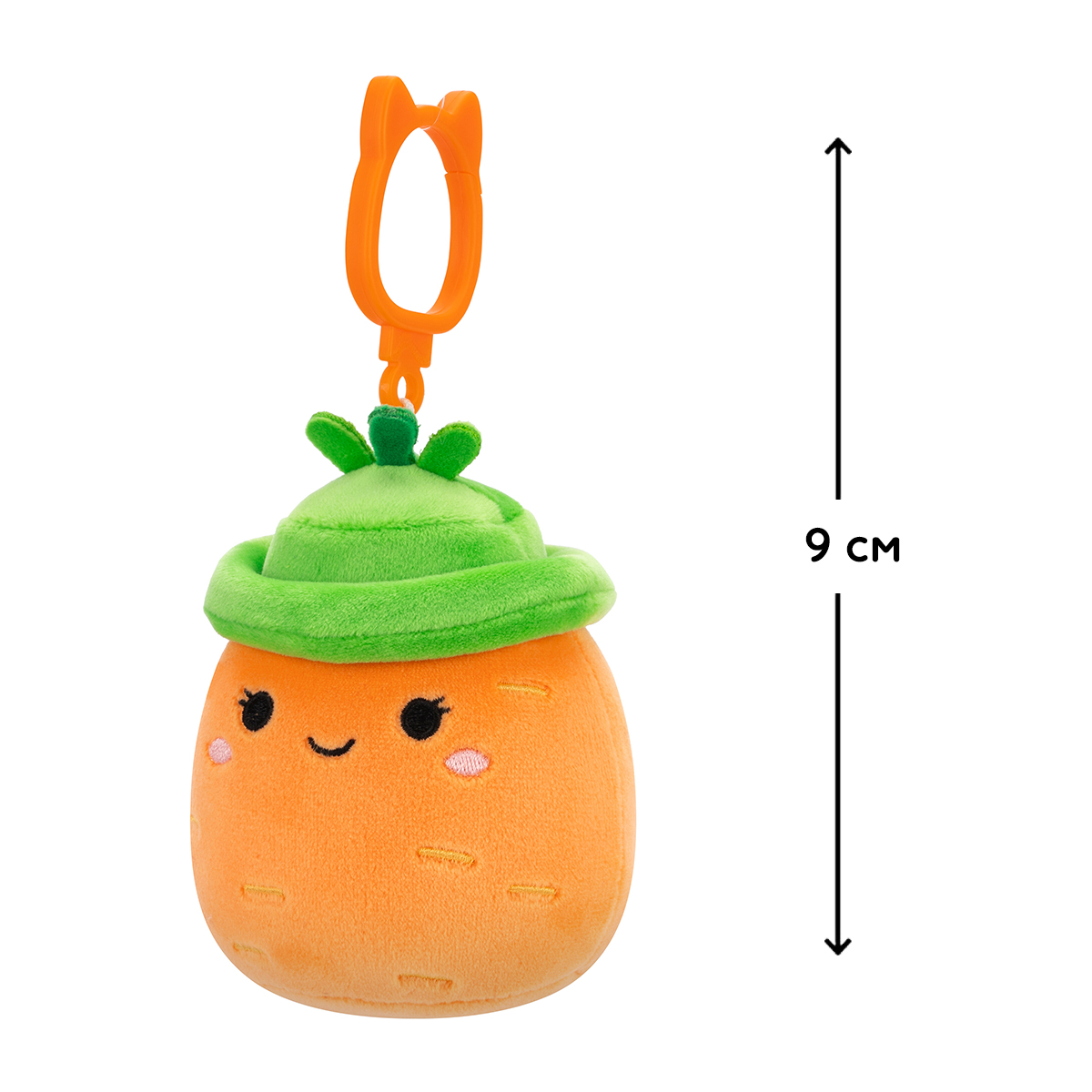 М'яка іграшка Squishmallows – Морквинка Кароліна (Carolina) – на кліпсі — превʼю 9