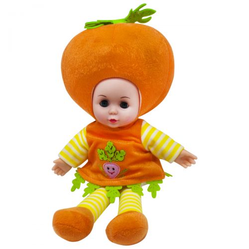 Лялька м'яка Lovely Doll Морквина 37 см з музикою та рухомими очима