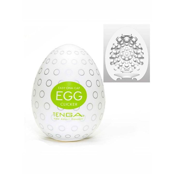 Мастурбатор яйце Tenga Clicker репліка хвиляста текстура Зелений
