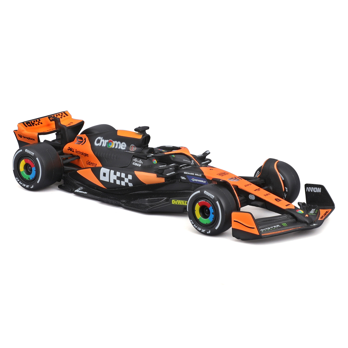 Автомодель Bburago McLaren F1 MCL38 2024 Чорно-помаранчева 1:43 — превʼю 16