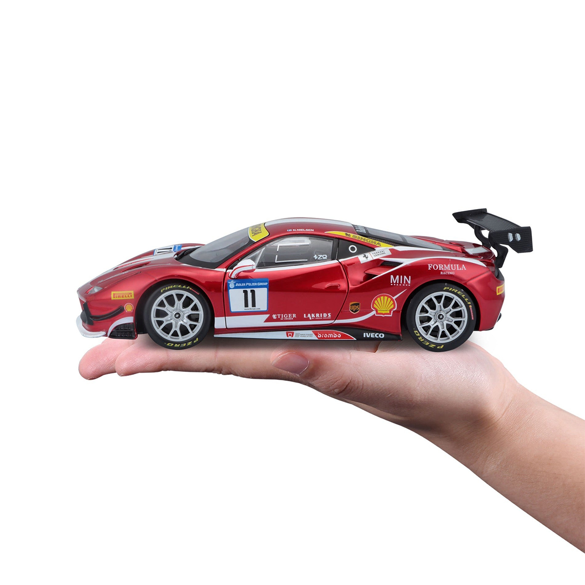 Автомодель Ferrari 488 Challenge Bburago 1:24 Червона — превʼю 24