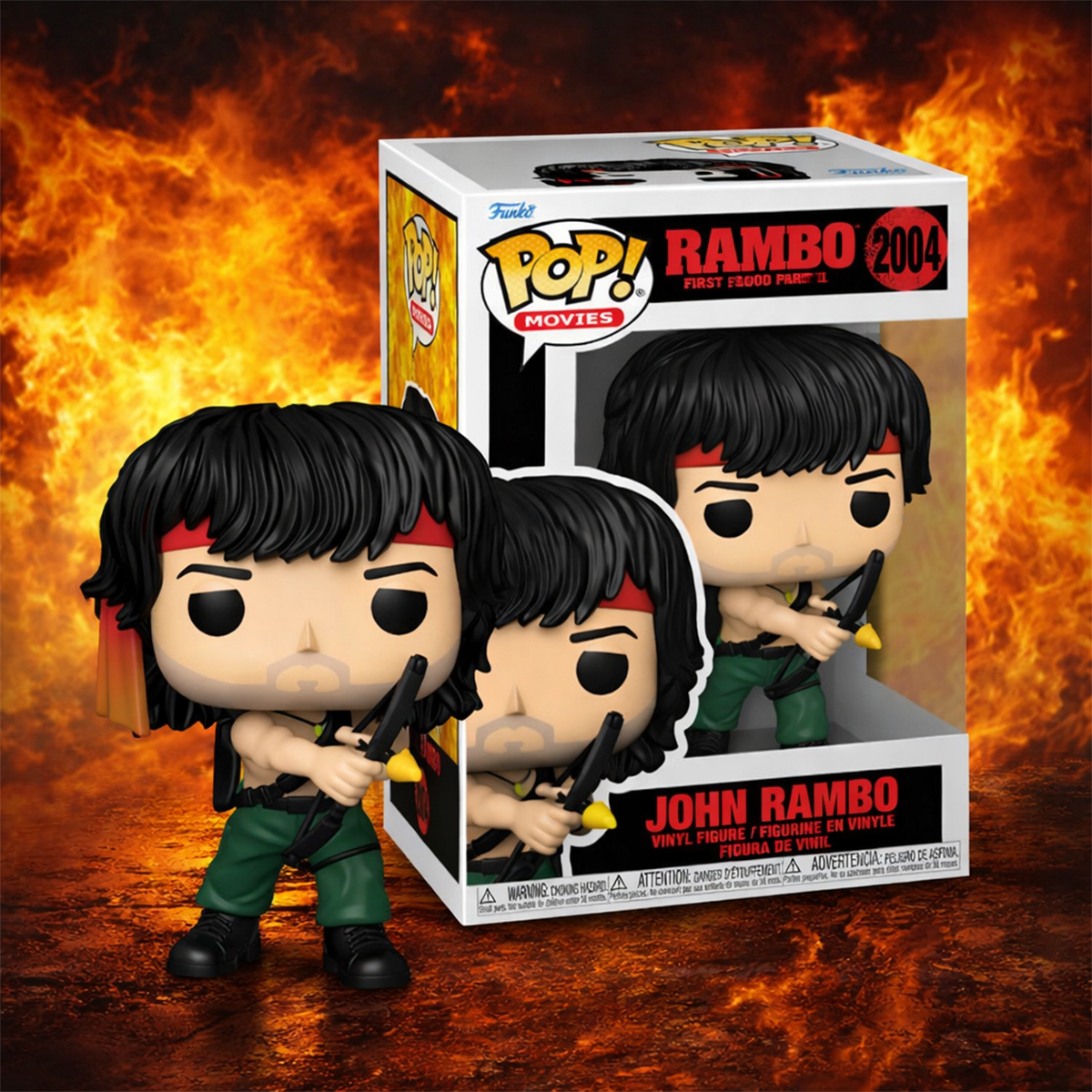 Колекційна ігрова фігурка Funko POP Rambo - John Rambo з луком Багатоколірний — превʼю 6
