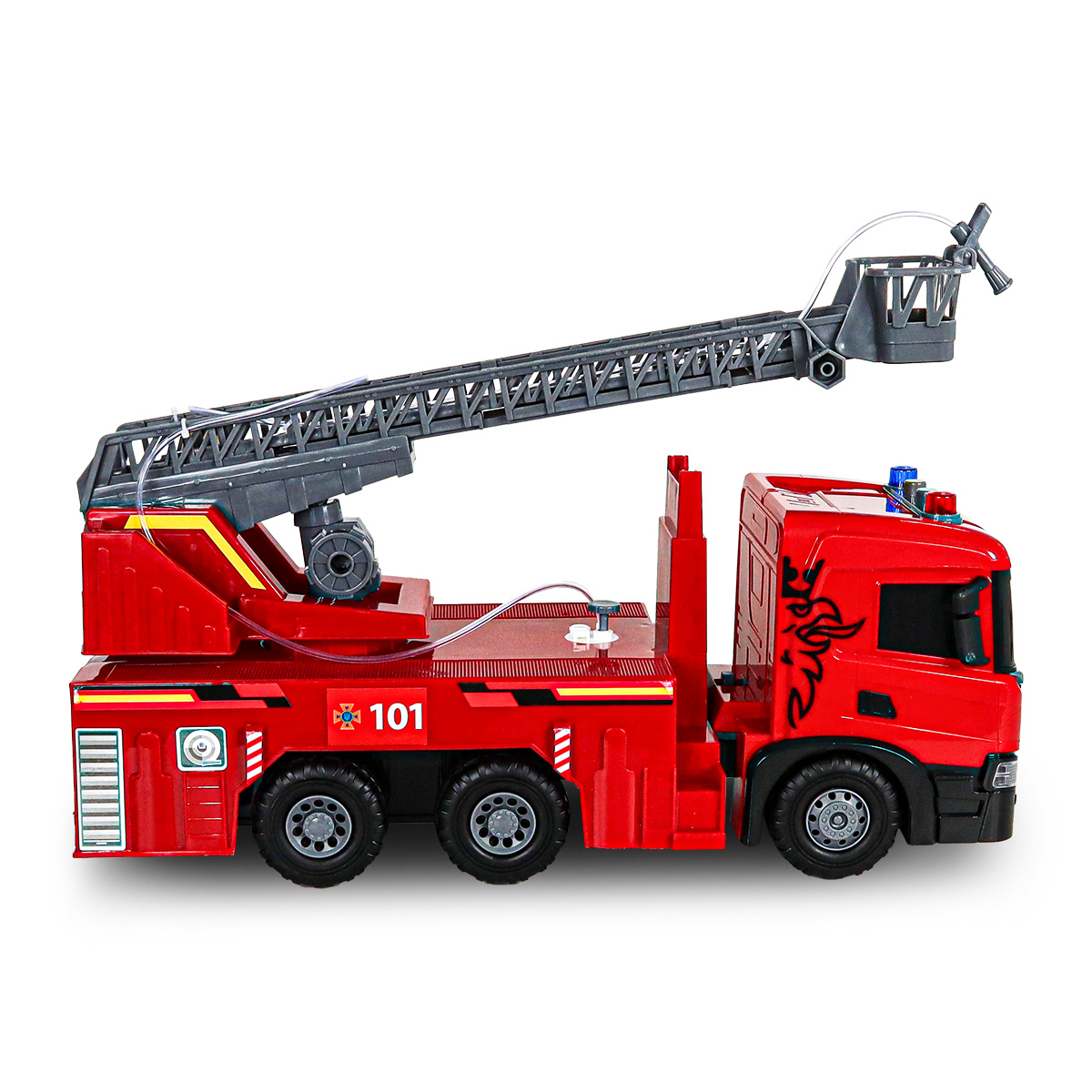 Пожежна машина Techno Drive Super Big Truck Scania 51,5 см зі світлом та звуком — превʼю 24