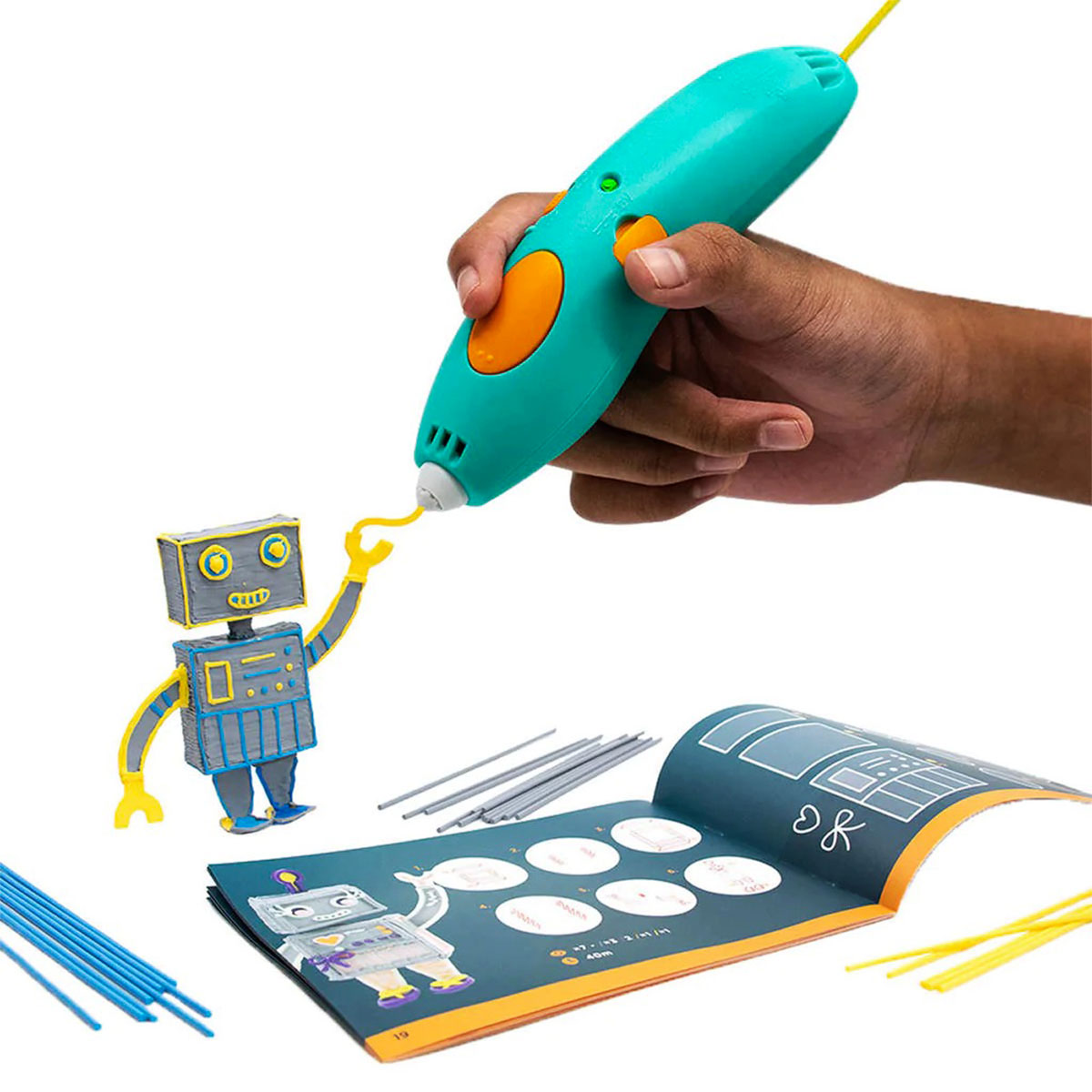 3D-ручка Battat Lite 3Doodler Start Plus дитяча для творчості 72 стрижні — превʼю 6