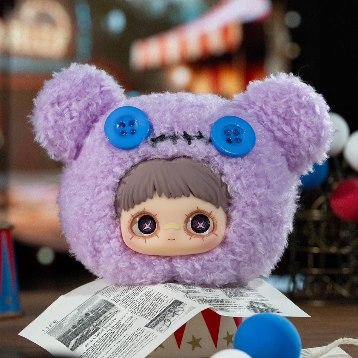 М'яка іграшка POP TOP Hi TOY – MayMei Шалений цирк – Кільце – Кольорова — превʼю 20