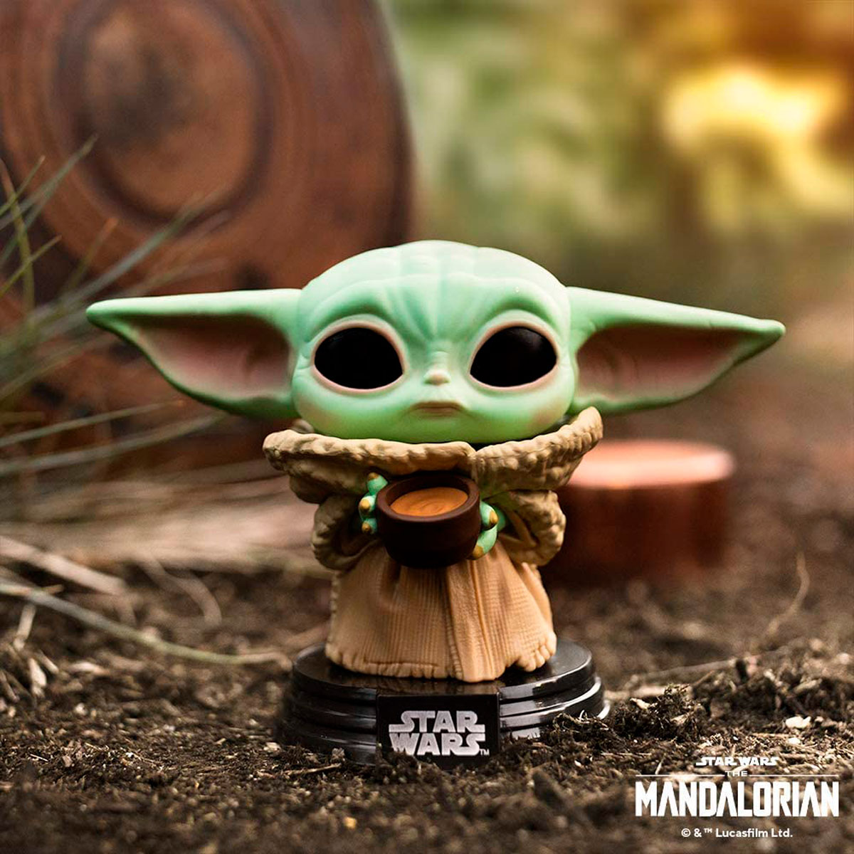 Колекційна ігрова фігурка The Mandalorian Grogu - Funko Pop Малюк з чашкою — превʼю 12