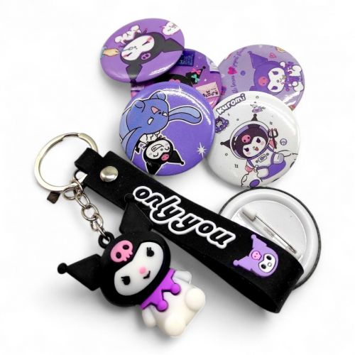 Рюкзак шкільний Sanrio Kuromi 31x41x15 см Рожевий — превʼю 3