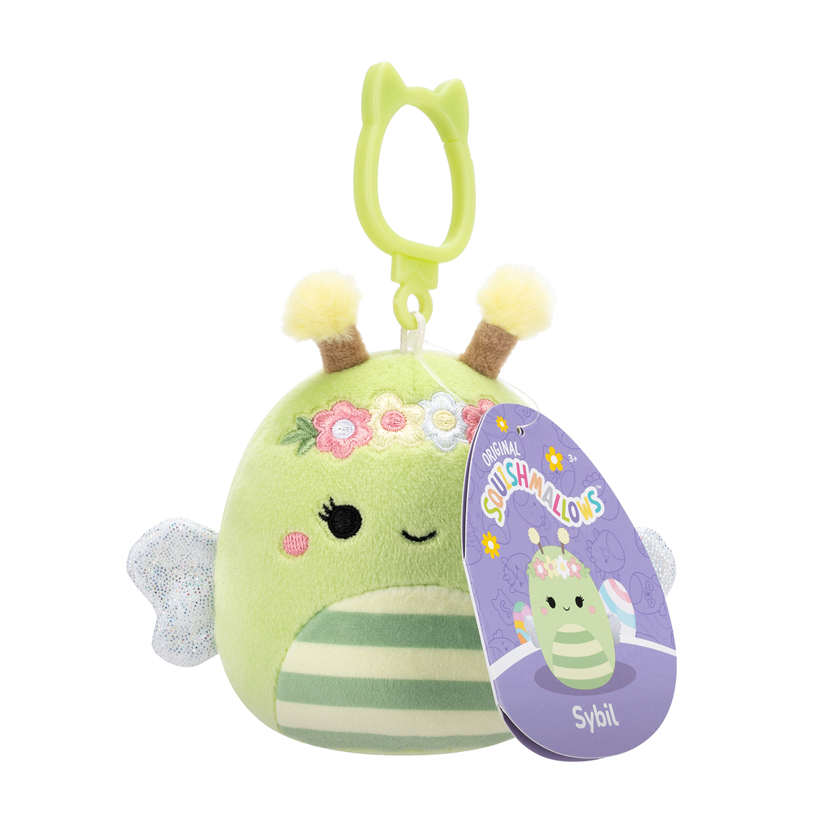 М'яка іграшка на кліпсі Squishmallows – Бджілка Сібіл (Sunny the Bee) – 9 см — превʼю 14