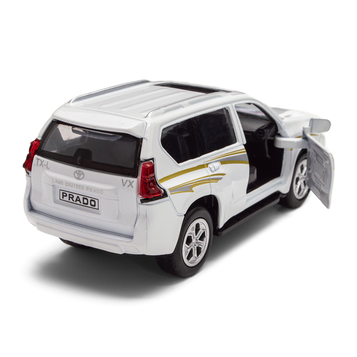 Автомодель Toyota Prado металева 1:40 Біла — превʼю 17