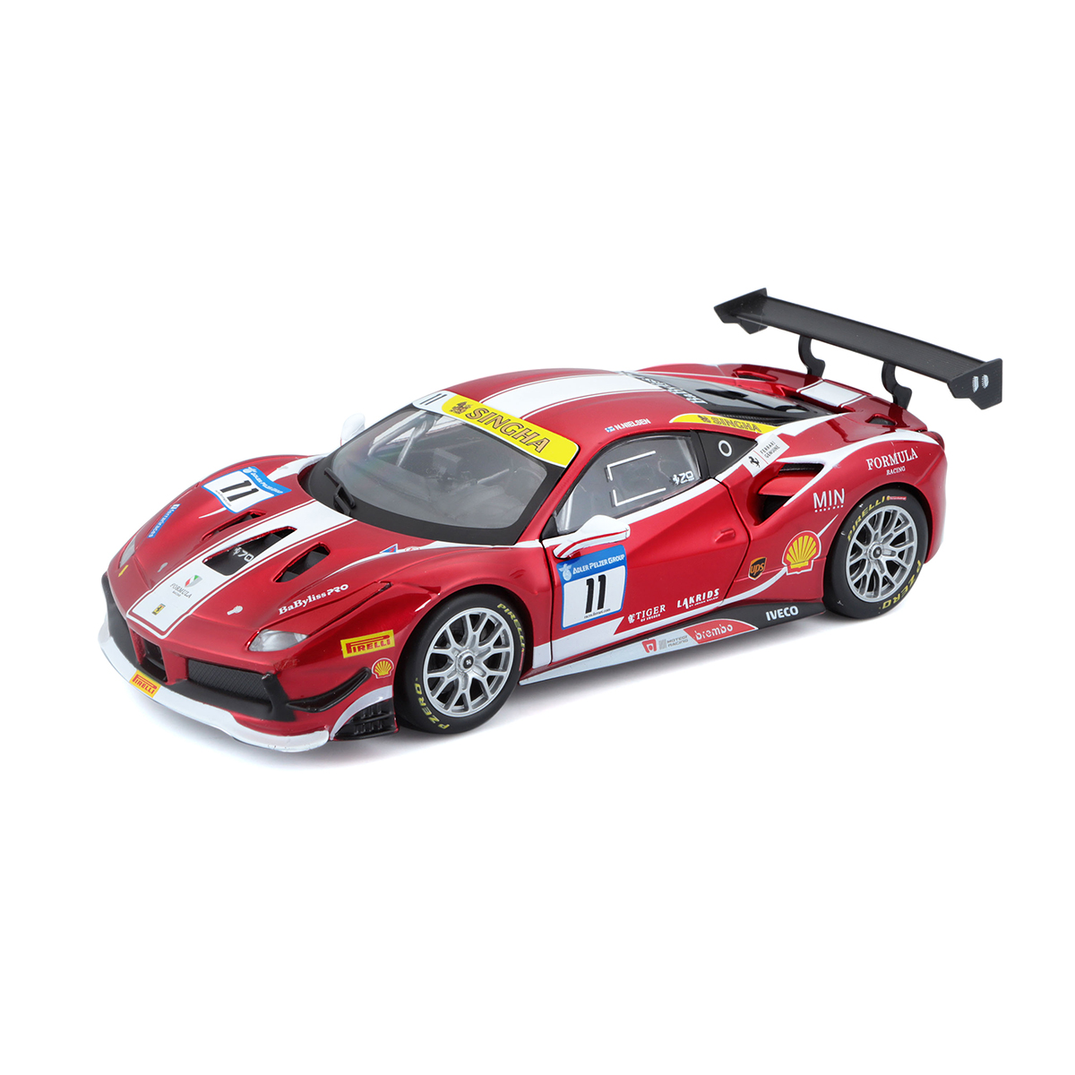 Автомодель Ferrari 488 Challenge Bburago 1:24 Червона — превʼю 13