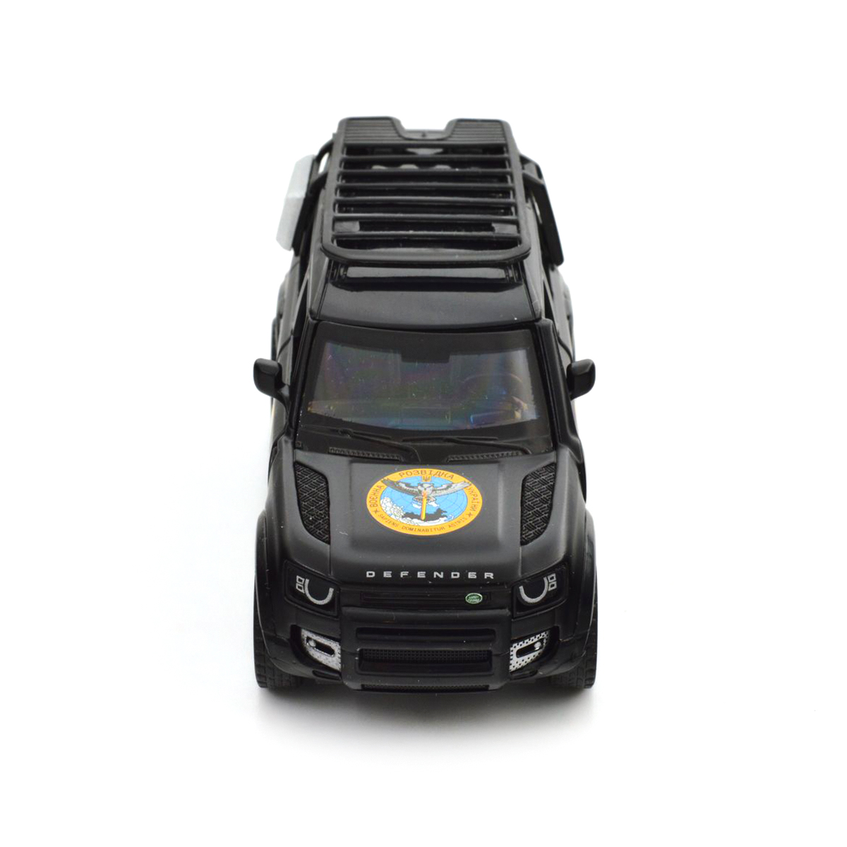 Колекційна автомодель TechnoDrive Land Rover Defender 110 ГУР МО Шеврони Героїв 1:43 — превʼю 31