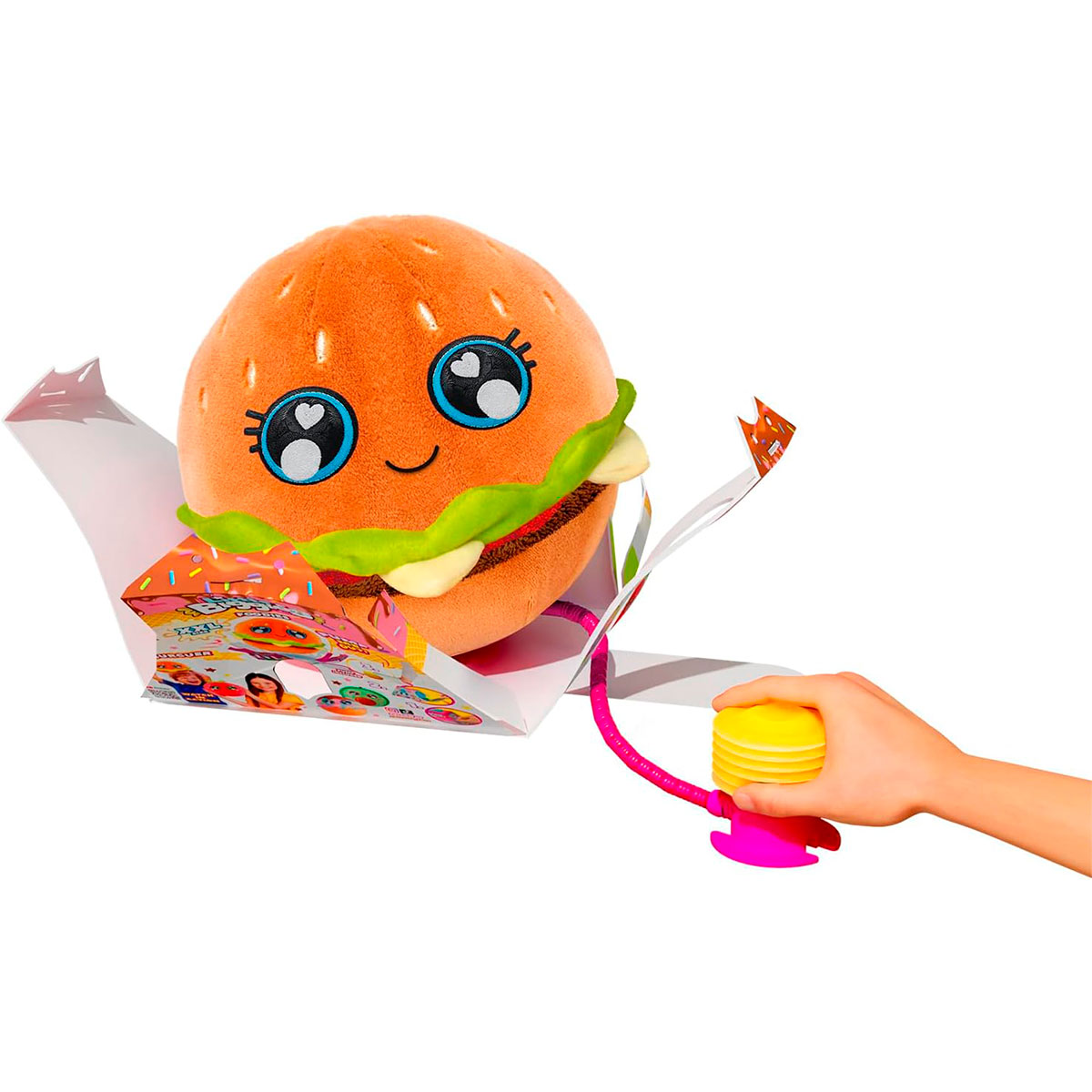 Ігрова надувна іграшка Biggies Little Foodies Бургер 22 см з насосом — превʼю 10