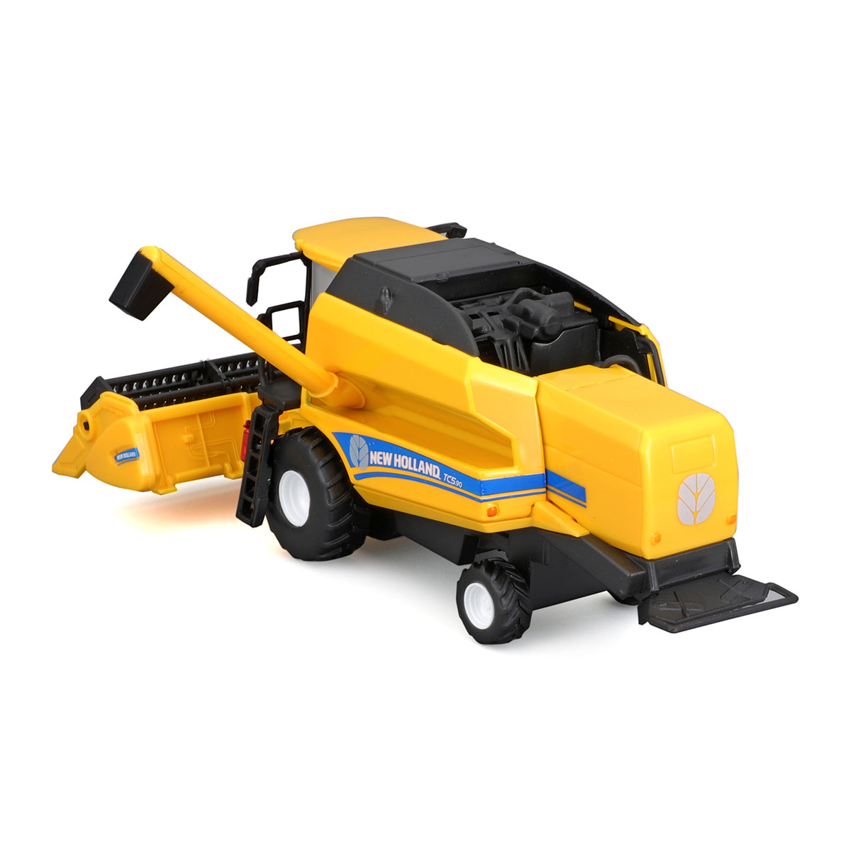 Зернозбиральний комбайн Bburago New Holland TC5.90 металевий 18 см Жовто-чорний — превʼю 10
