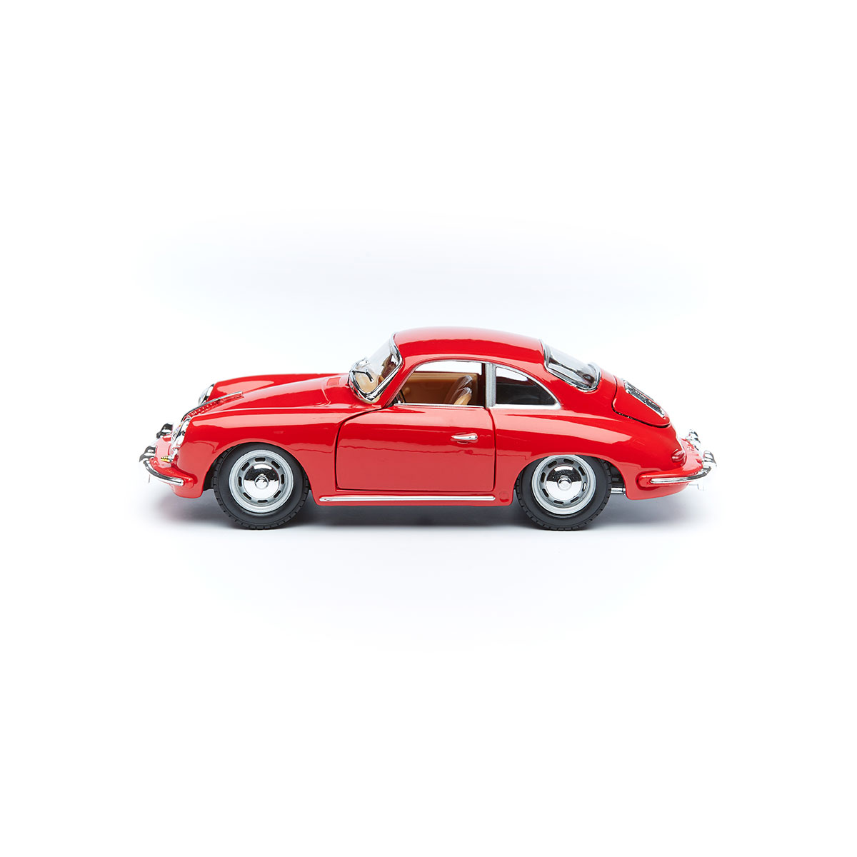 Автомодель Bburago Porsche 356B 1961 1:24 металева червона або слонова кістка — превʼю 15