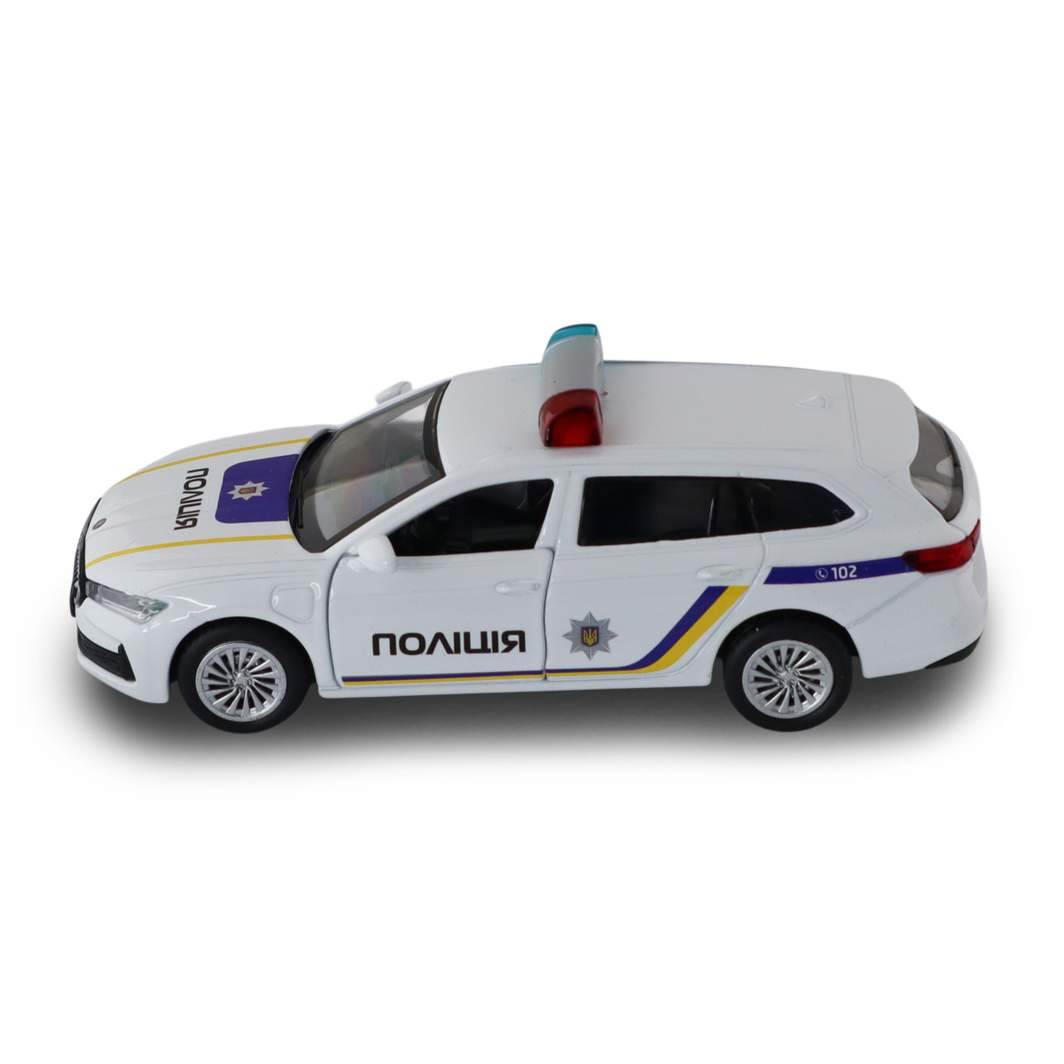 Автомодель Techno Drive Skoda Superb Combi iV Поліція 1:43 з металевим корпусом — превʼю 23