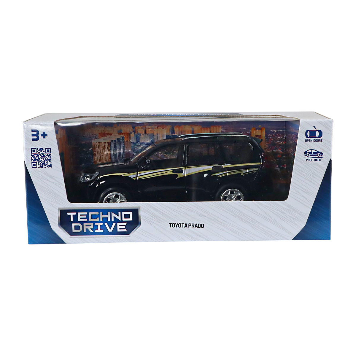 Автомодель Toyota Prado Techno Drive 1:40 металева Чорна — превʼю 20