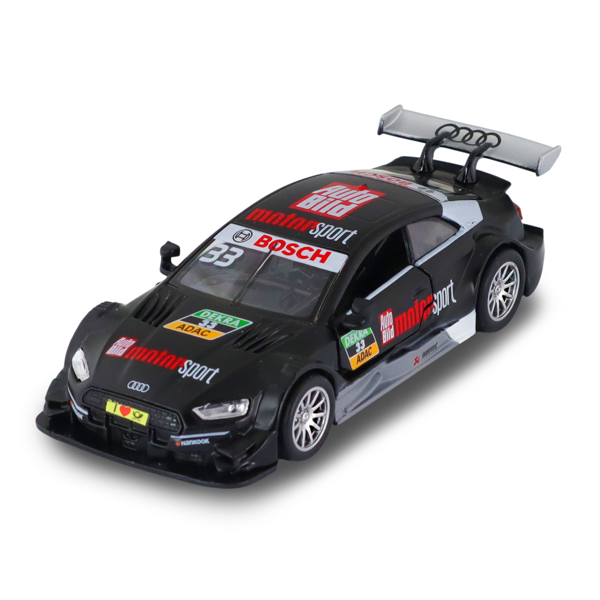 Автомодель TechnoDrive Audi RS 5 DTM 1:43 металева Чорна — превʼю 15