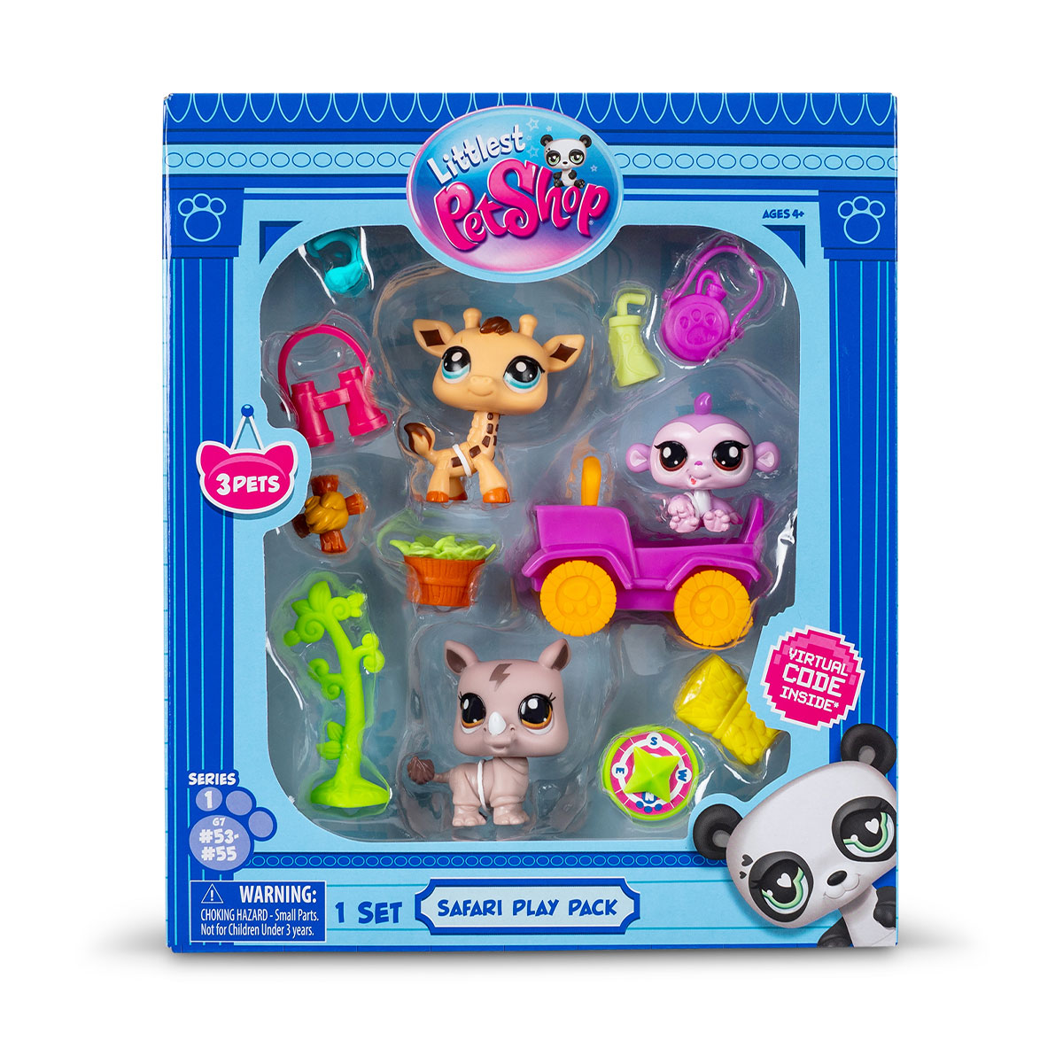 Ігровий набір для дітей Сафарі Hasbro Littlest Pet Shop з трьома фігурками — превʼю 6