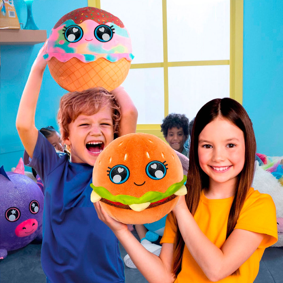Ігрова надувна іграшка Biggies Little Foodies Бургер 22 см з насосом — превʼю 12