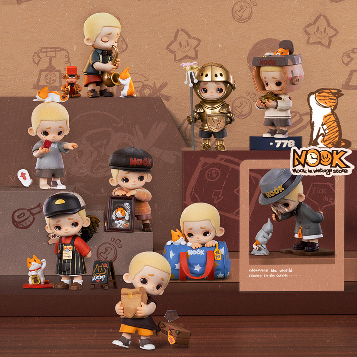 Колекційна фігурка 52Toys NOOK Вінтажна крамниця — Nook та Jiumu — 9 см — превʼю 15