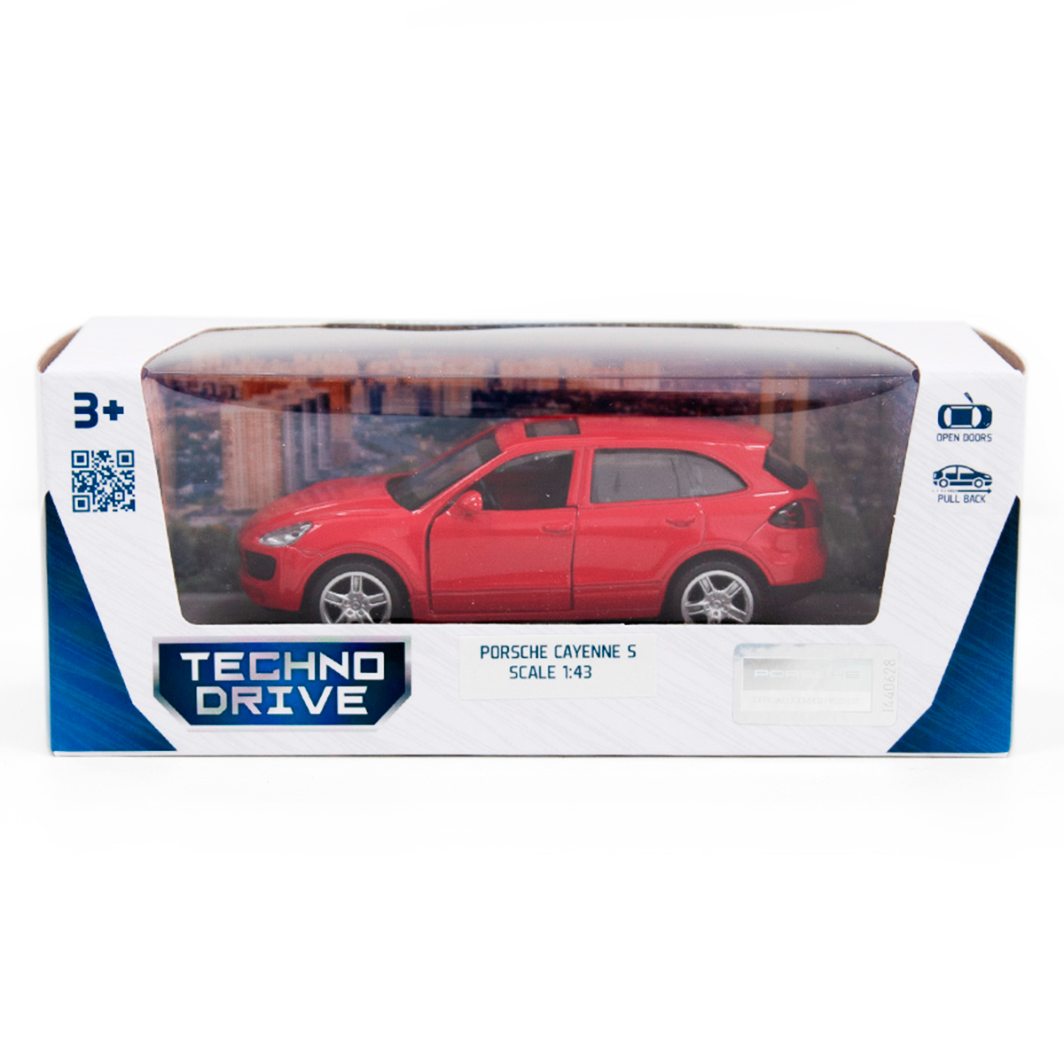 Автомодель Porsche Cayenne S Techno Drive металева Червона — превʼю 15