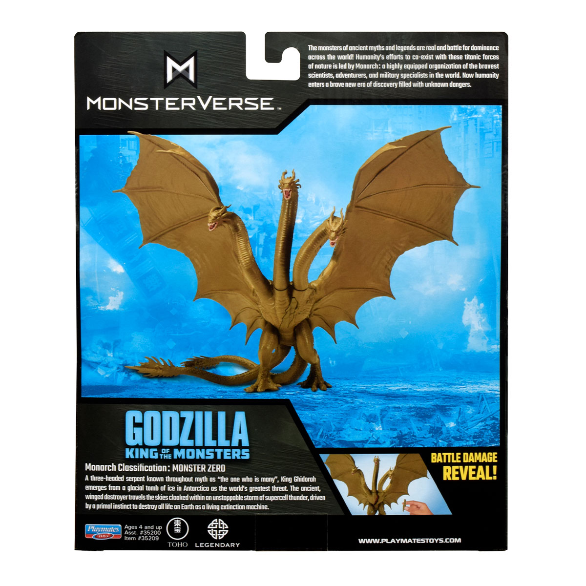 Ігрова фігурка Godzilla vs. Kong Король Гідора з рухливими частинами — превʼю 12