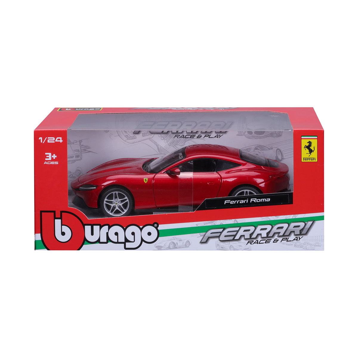 Колекційна модель Ferrari Roma Bburago 1:24 металева — превʼю 14