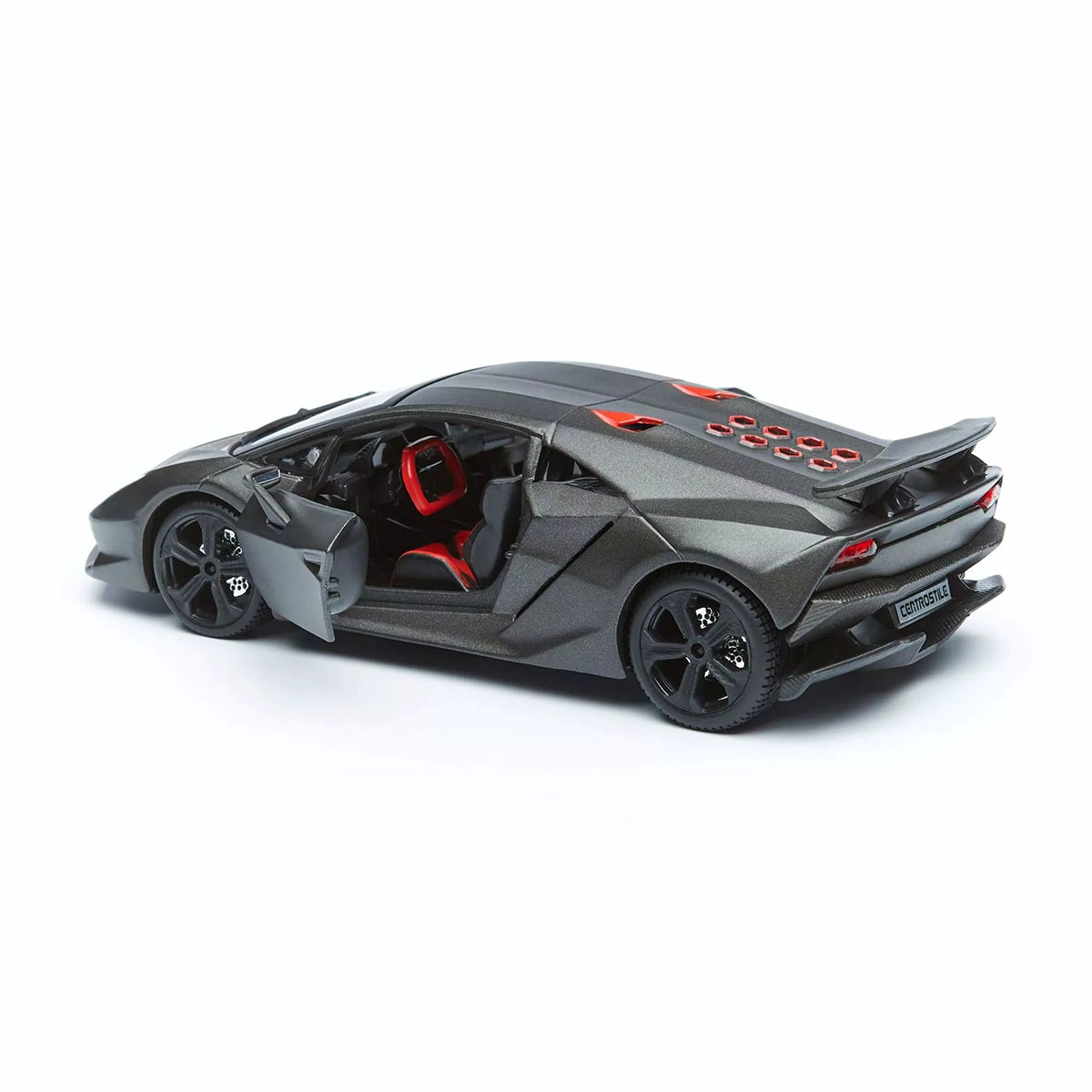 Автомодель Bburago Lamborghini Sesto Elemento 1:24 сірий металік — превʼю 18